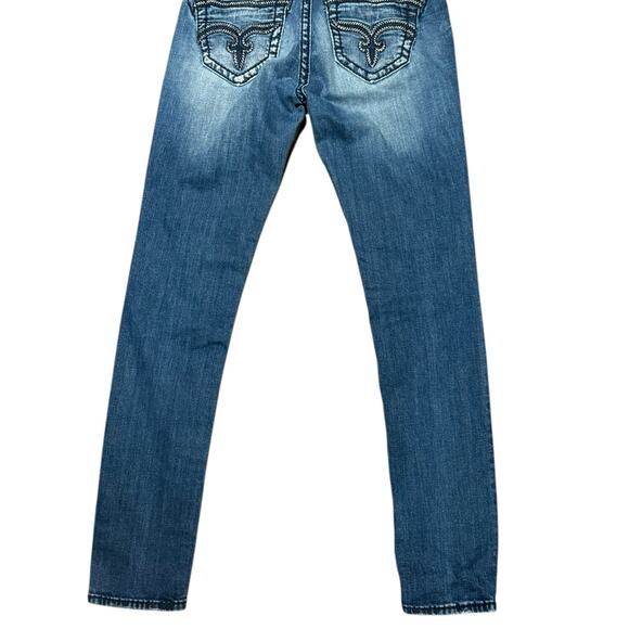Rock Revival Gina Skinny Jeans Womens Size 29 x 30.5 with Embellished Pockets - Picture 1 of 10